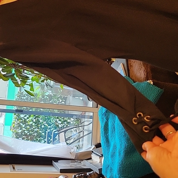 JESSICA 10 Dress Maxi Black Gold buttons - Picture 10 of 14